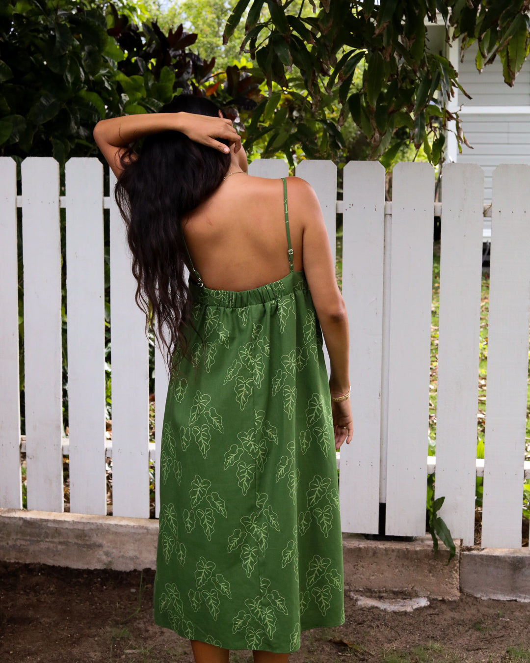 Haruko Dress in Kalo - Moss