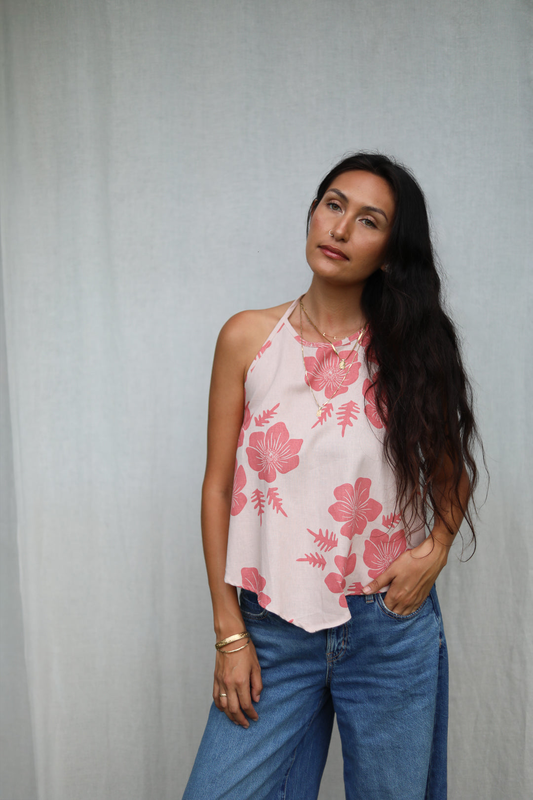 Miyoko Halter top in Pua Kala