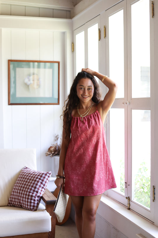 Ann Dress in Honohono - Berry