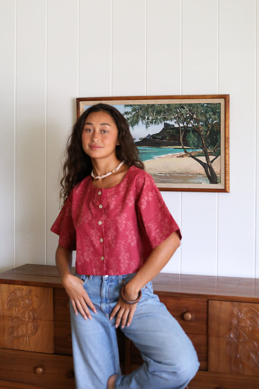 Miki Top in Honohono - Berry